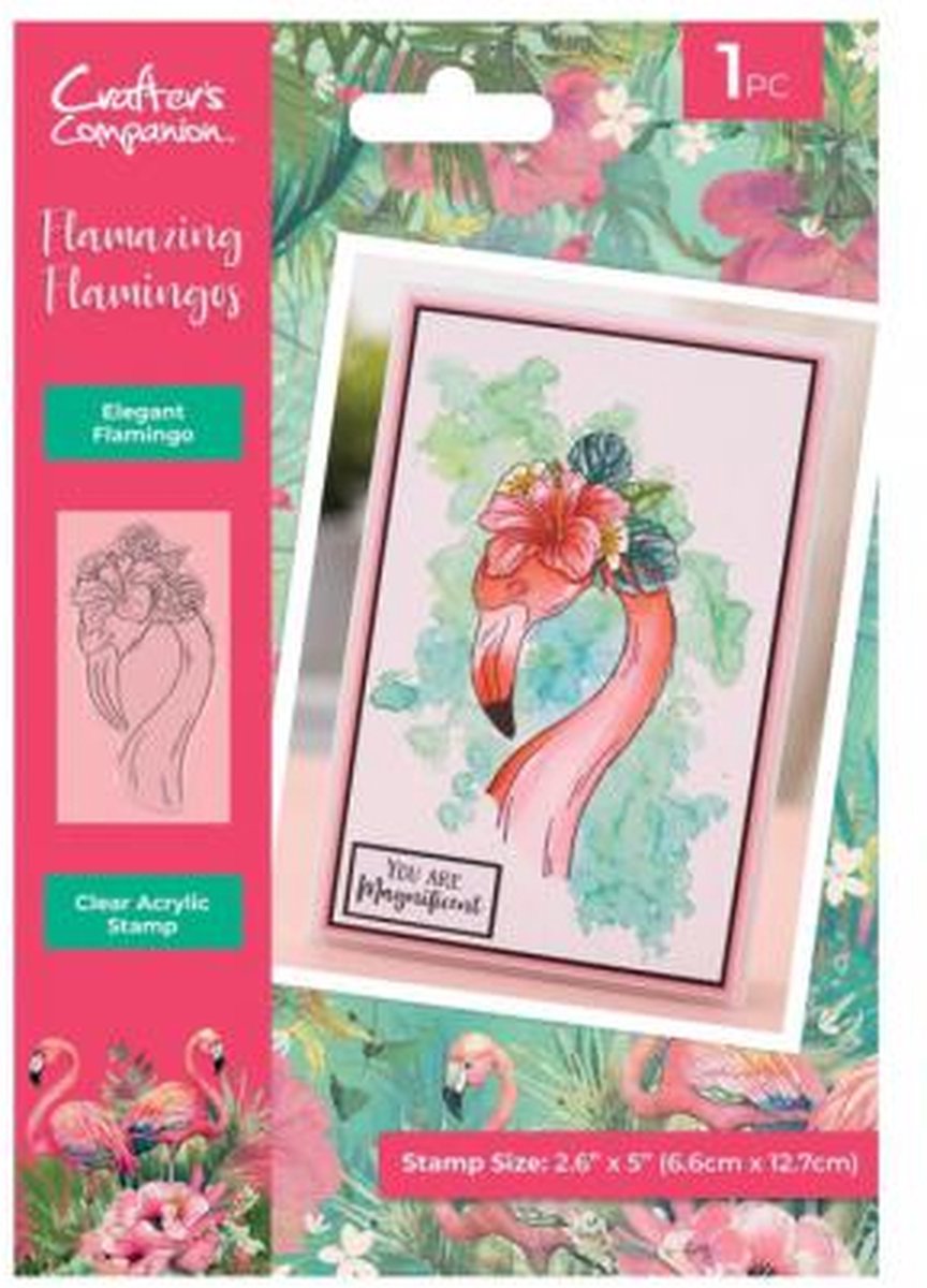 CC - Flamazing Flamingos - Clearstamp Set - Elegant Flamingo